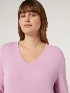 Marina Rinaldi Pull en viscose jacquard ROSE Clearance