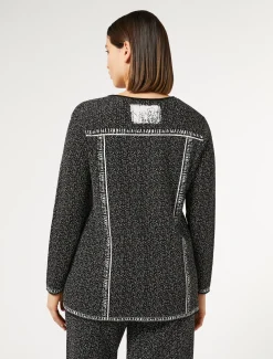 Marina Rinaldi Pull en viscose jacquard NOIRBLANC Hot