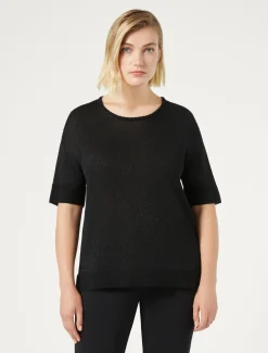 Marina Rinaldi Pull en viscose lurex NOIR Clearance