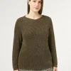 Marina Rinaldi Pull en viscose lurex VERT Sale