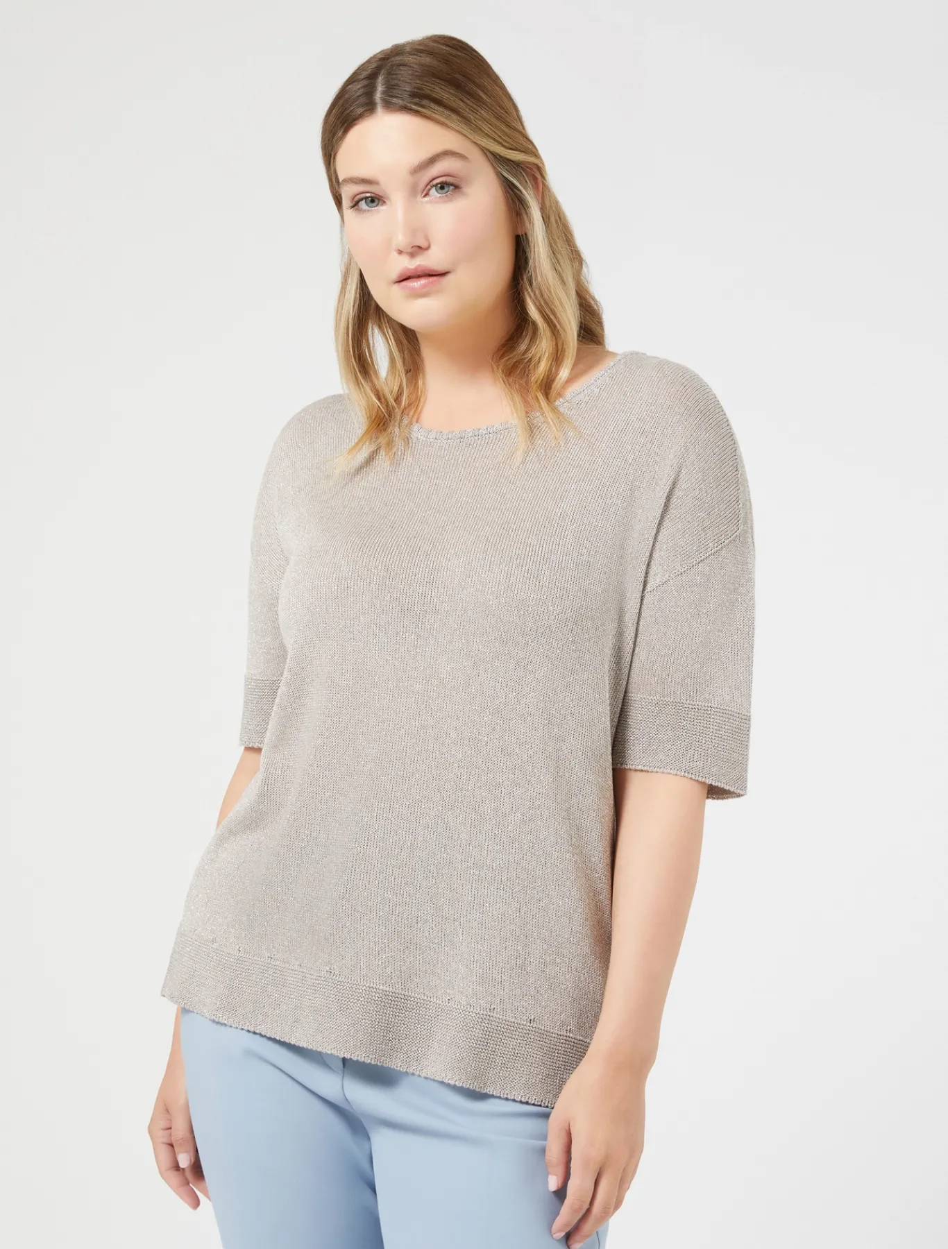Marina Rinaldi Pull en viscose lurex GRISMOYEN Online