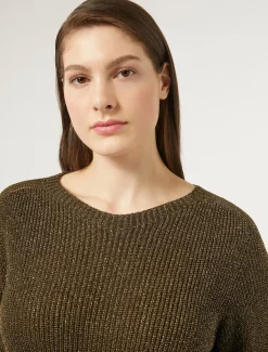 Marina Rinaldi Pull en viscose lurex VERT Sale
