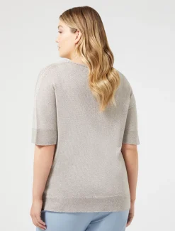 Marina Rinaldi Pull en viscose lurex GRISMOYEN Online
