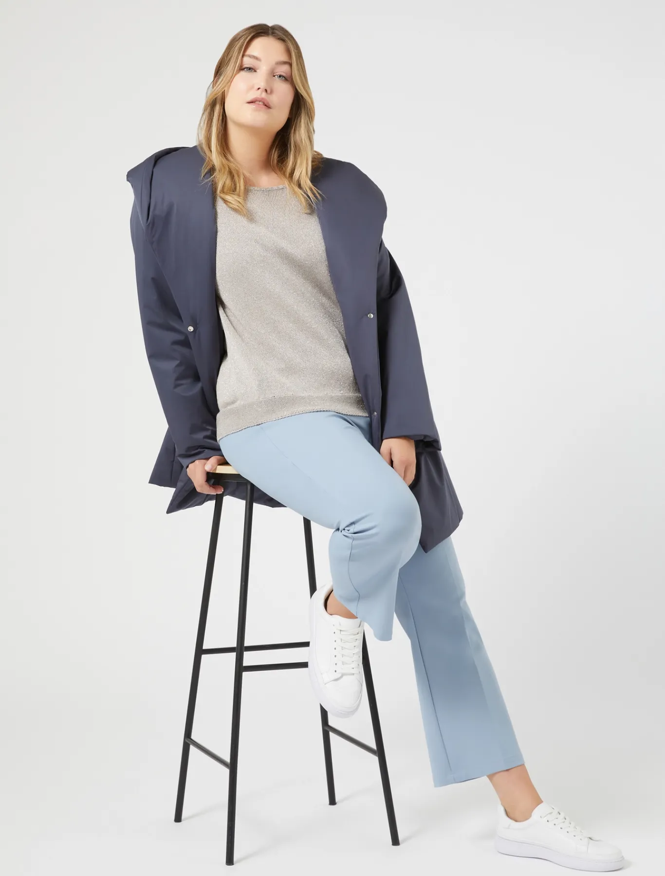 Marina Rinaldi Pull en viscose lurex GRISMOYEN Online
