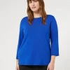 Marina Rinaldi Pull en viscose stretch BLEUET New