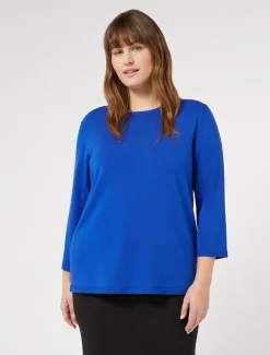 Marina Rinaldi Pull en viscose stretch BLEUET New