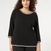 Marina Rinaldi Pull en viscose stretch NOIR Clearance