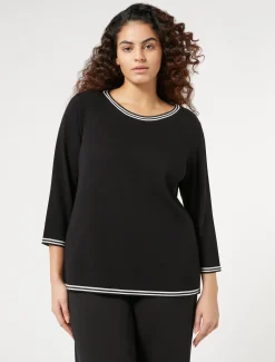 Marina Rinaldi Pull en viscose stretch NOIR Clearance