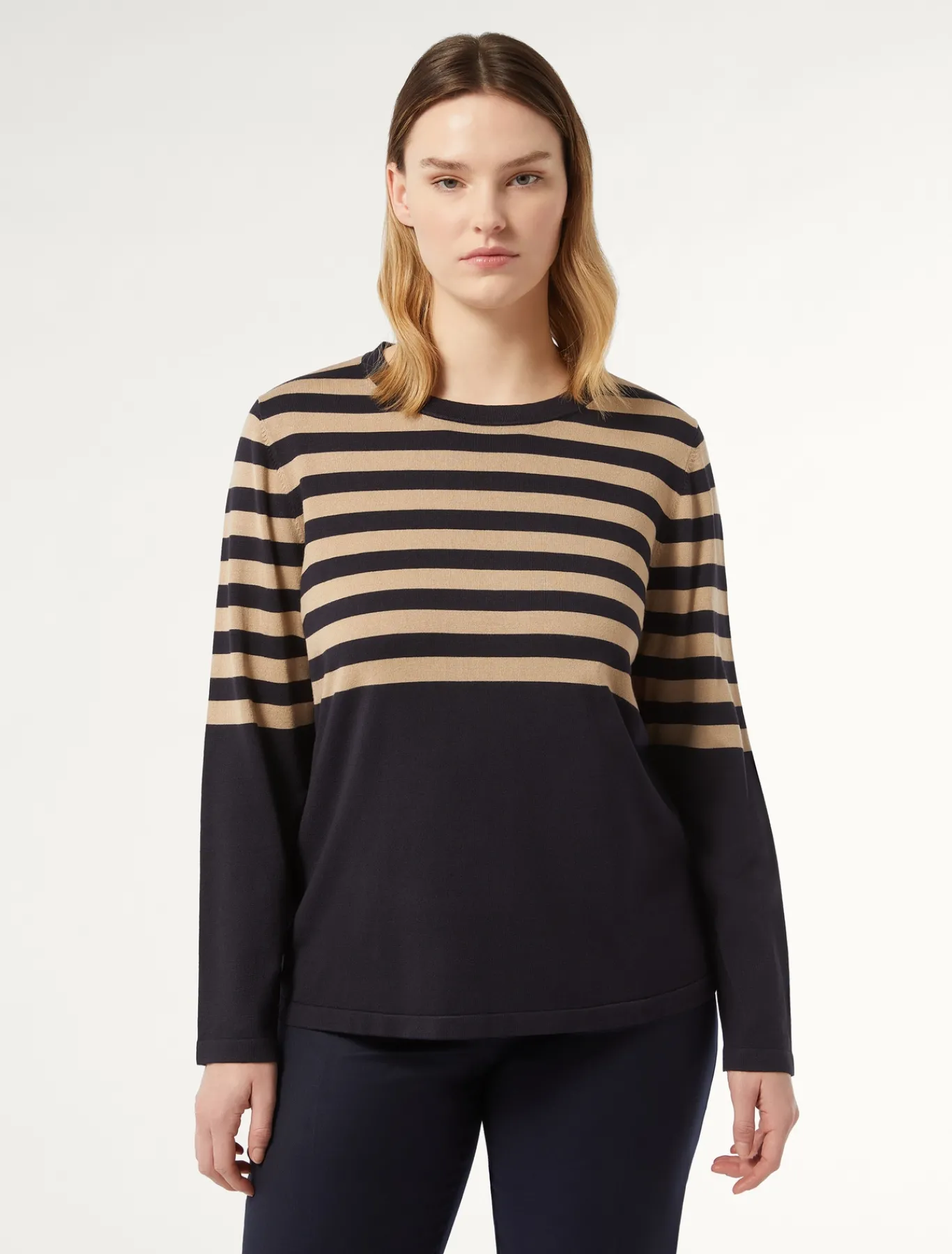 Marina Rinaldi Pull en viscose stretch BLEUNUIT Fashion