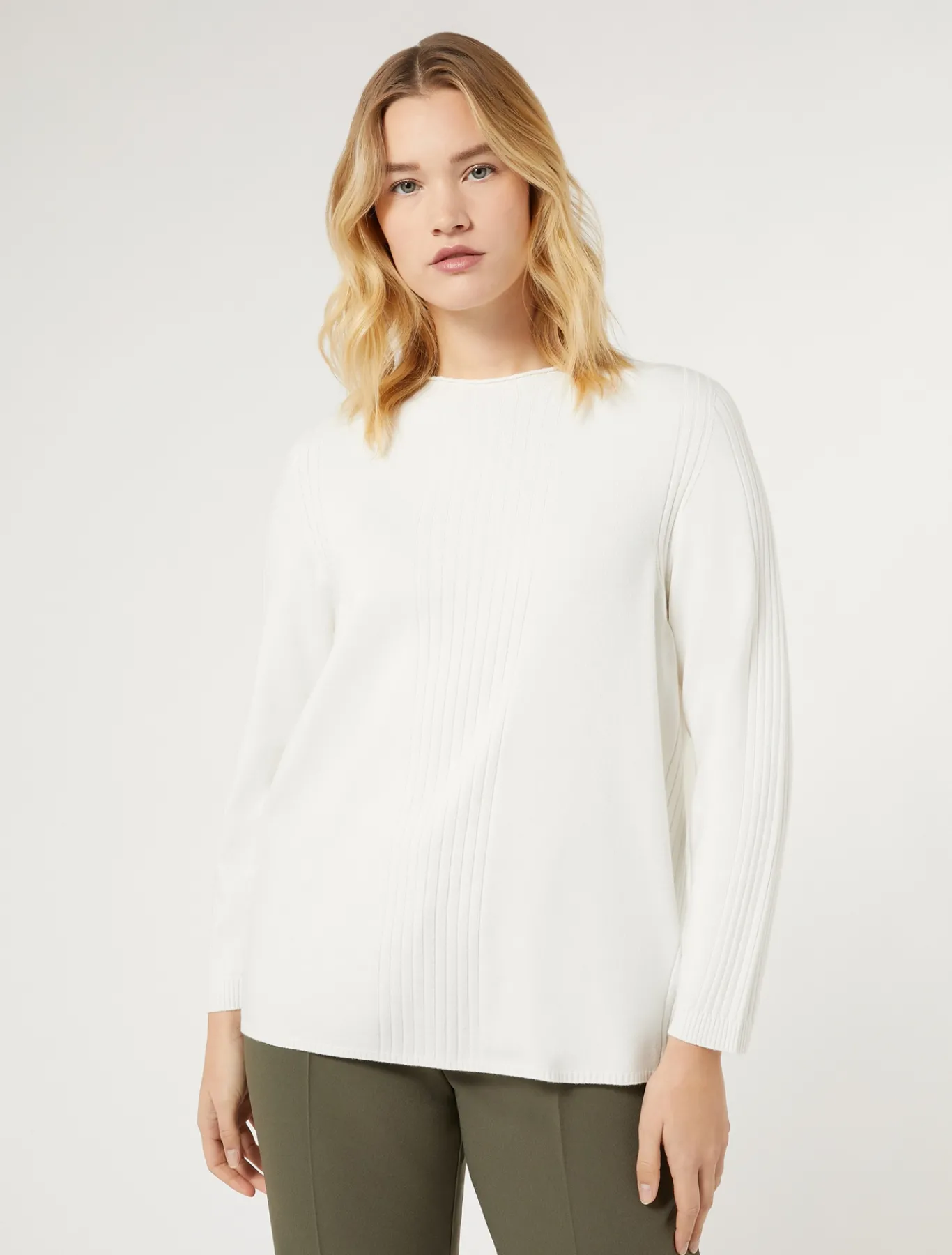 Marina Rinaldi Pull en viscose stretch BLANC Online
