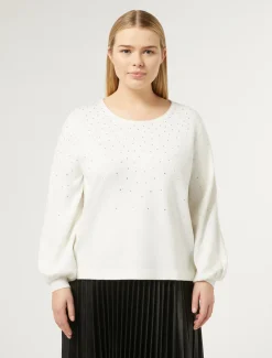 Marina Rinaldi Pull en viscose stretch BLANC New
