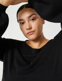 Marina Rinaldi Pull en viscose stretch NOIR Outlet