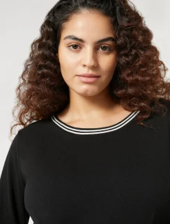 Marina Rinaldi Pull en viscose stretch NOIR Clearance