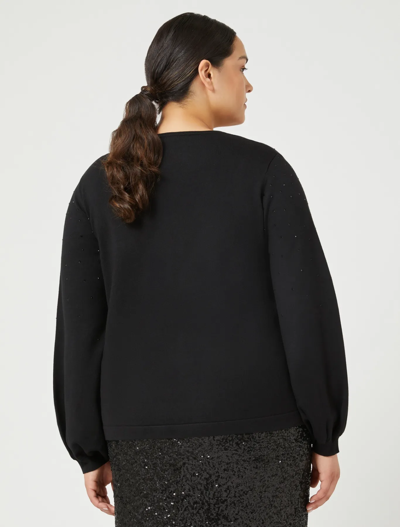 Marina Rinaldi Pull en viscose stretch NOIR Outlet