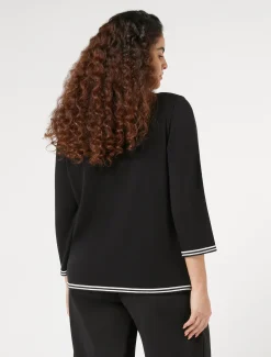 Marina Rinaldi Pull en viscose stretch NOIR Clearance