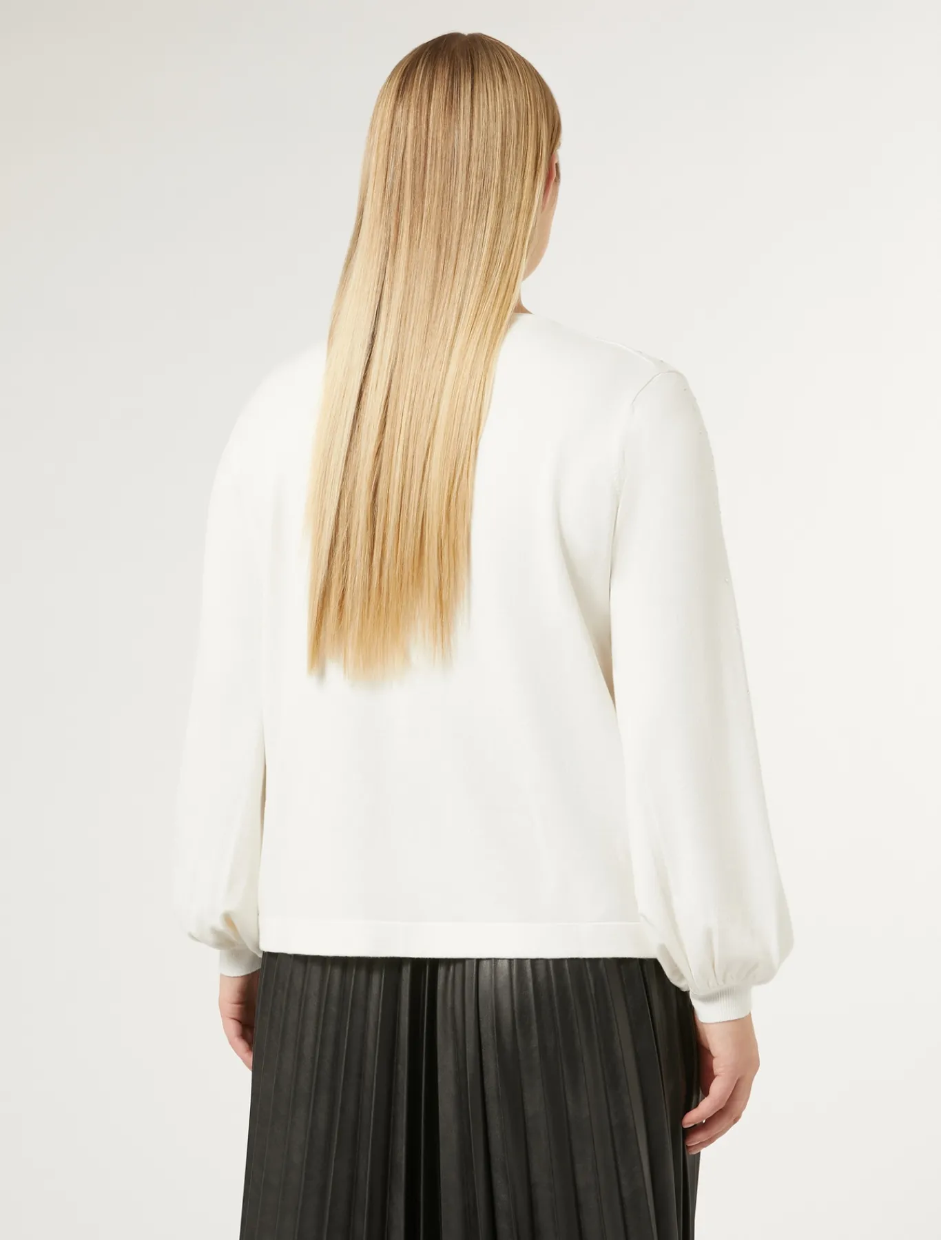 Marina Rinaldi Pull en viscose stretch BLANC New