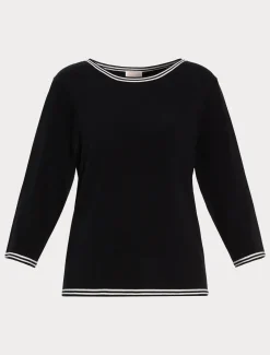 Marina Rinaldi Pull en viscose stretch NOIR Clearance