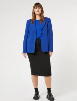 Marina Rinaldi Pull en viscose stretch BLEUET New