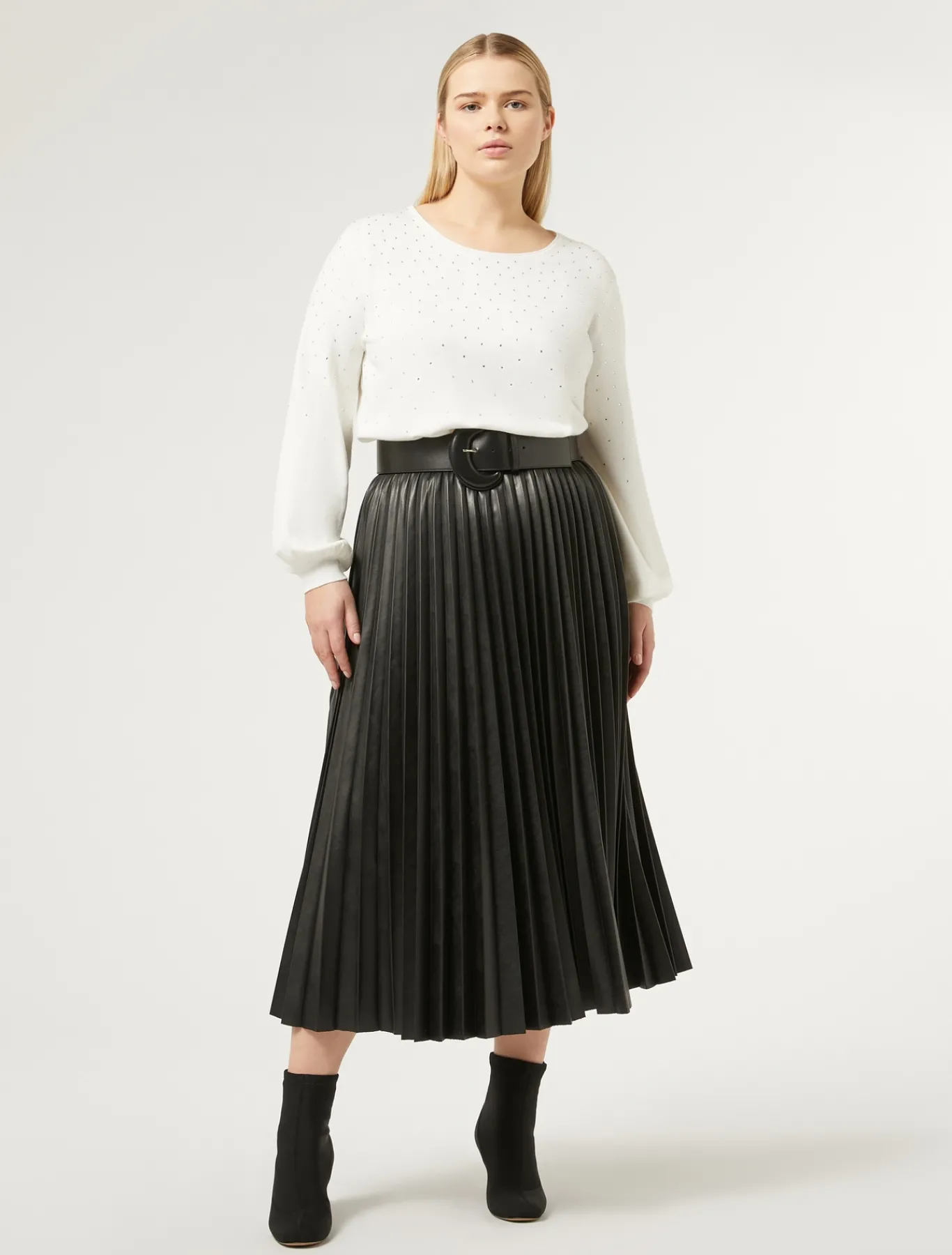Marina Rinaldi Pull en viscose stretch BLANC New