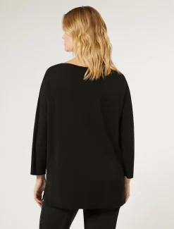 Marina Rinaldi Pull en viscose stretch crêpe NOIR Clearance