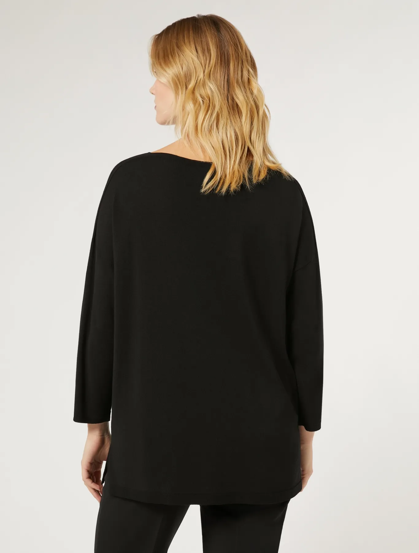 Marina Rinaldi Pull en viscose stretch crêpe NOIR Clearance