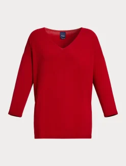 Marina Rinaldi Pull en viscose stretch crêpe ROUGE New
