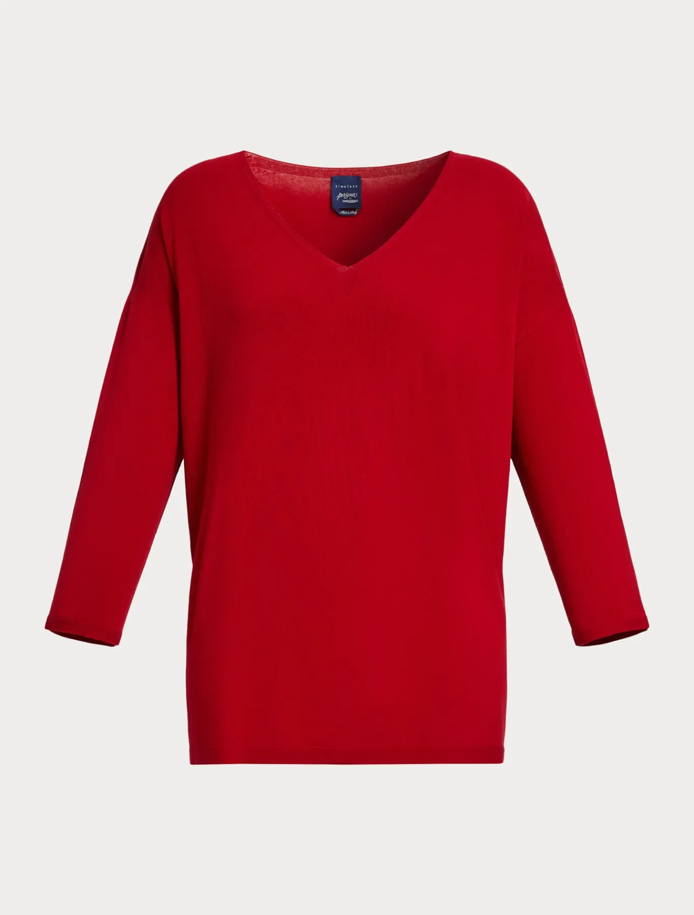Marina Rinaldi Pull en viscose stretch crêpe ROUGE New