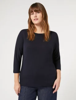 Marina Rinaldi Pull sans coutures en laine BLEUNUIT Discount