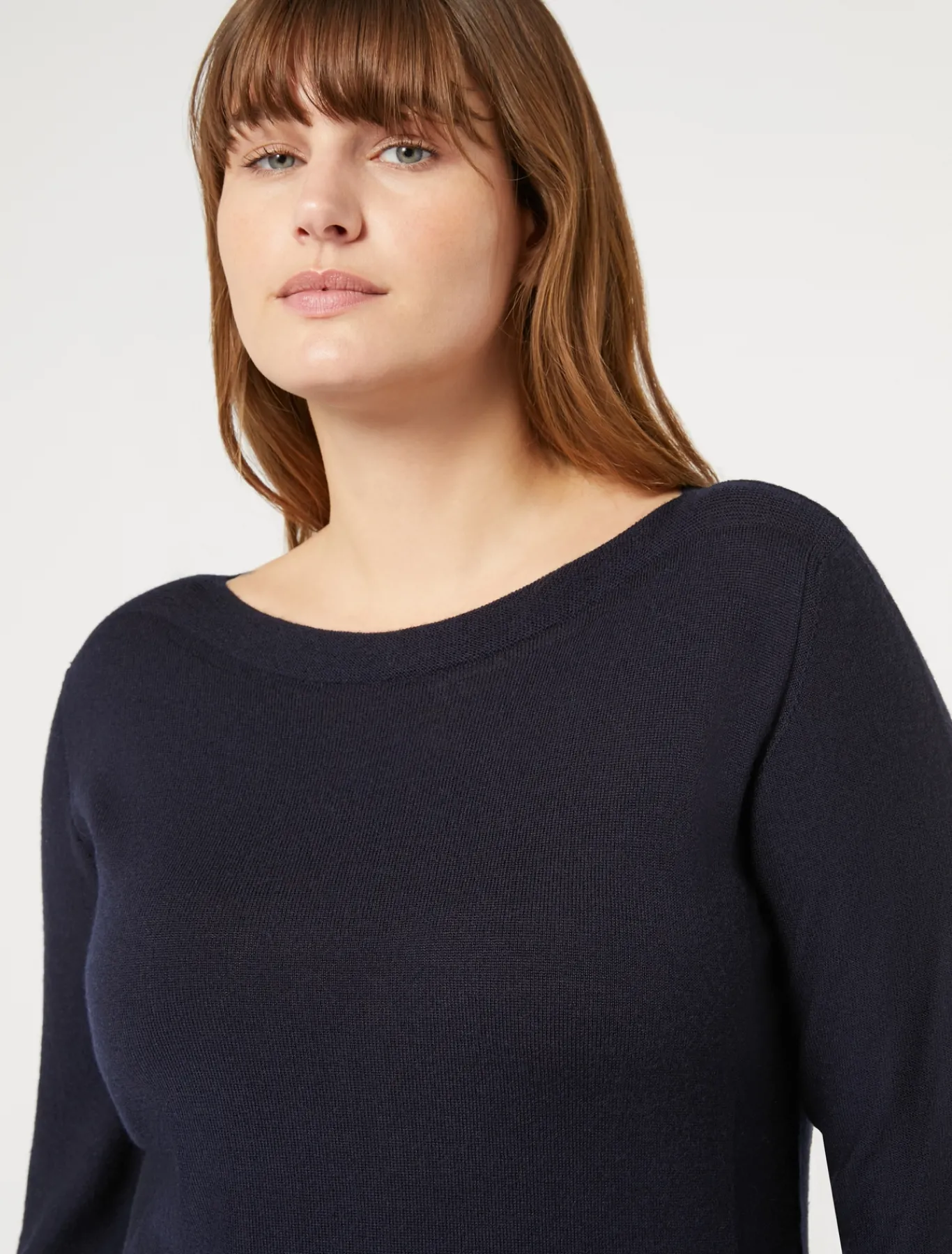 Marina Rinaldi Pull sans coutures en laine BLEUNUIT Discount