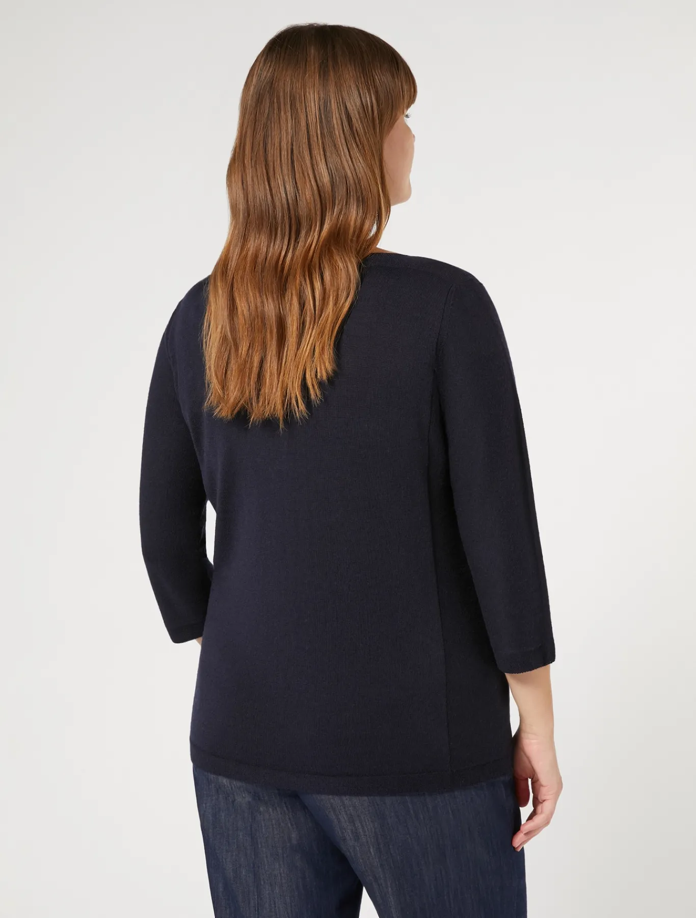 Marina Rinaldi Pull sans coutures en laine BLEUNUIT Discount