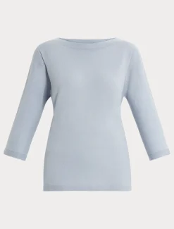 Marina Rinaldi Pull sans coutures en laine AZURE New