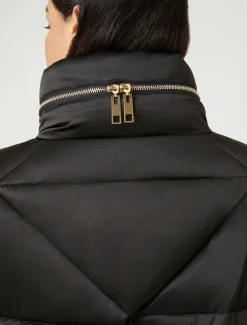 Marina Rinaldi Rembourré court en satin imperméable NOIR Best