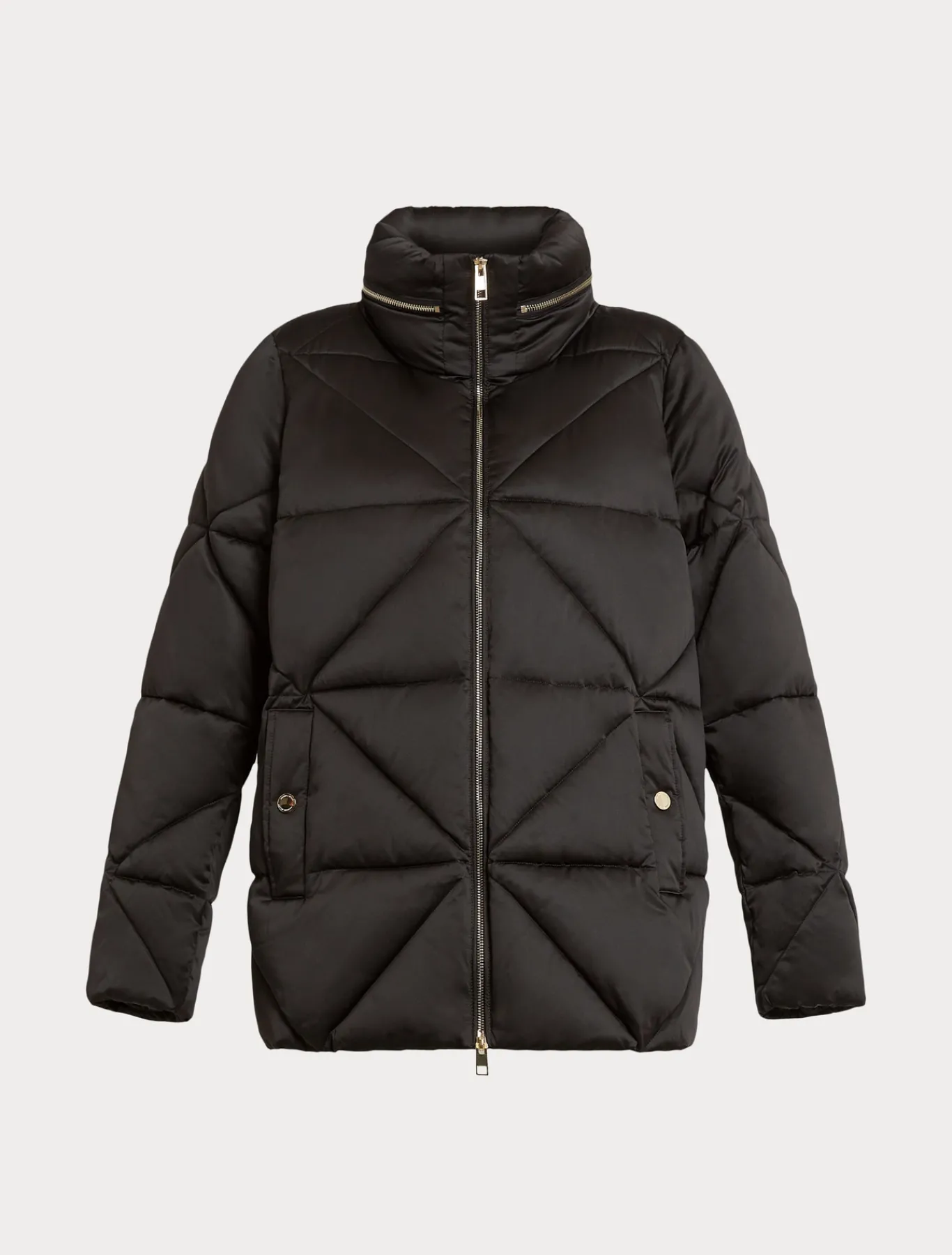 Marina Rinaldi Rembourré court en satin imperméable NOIR Best