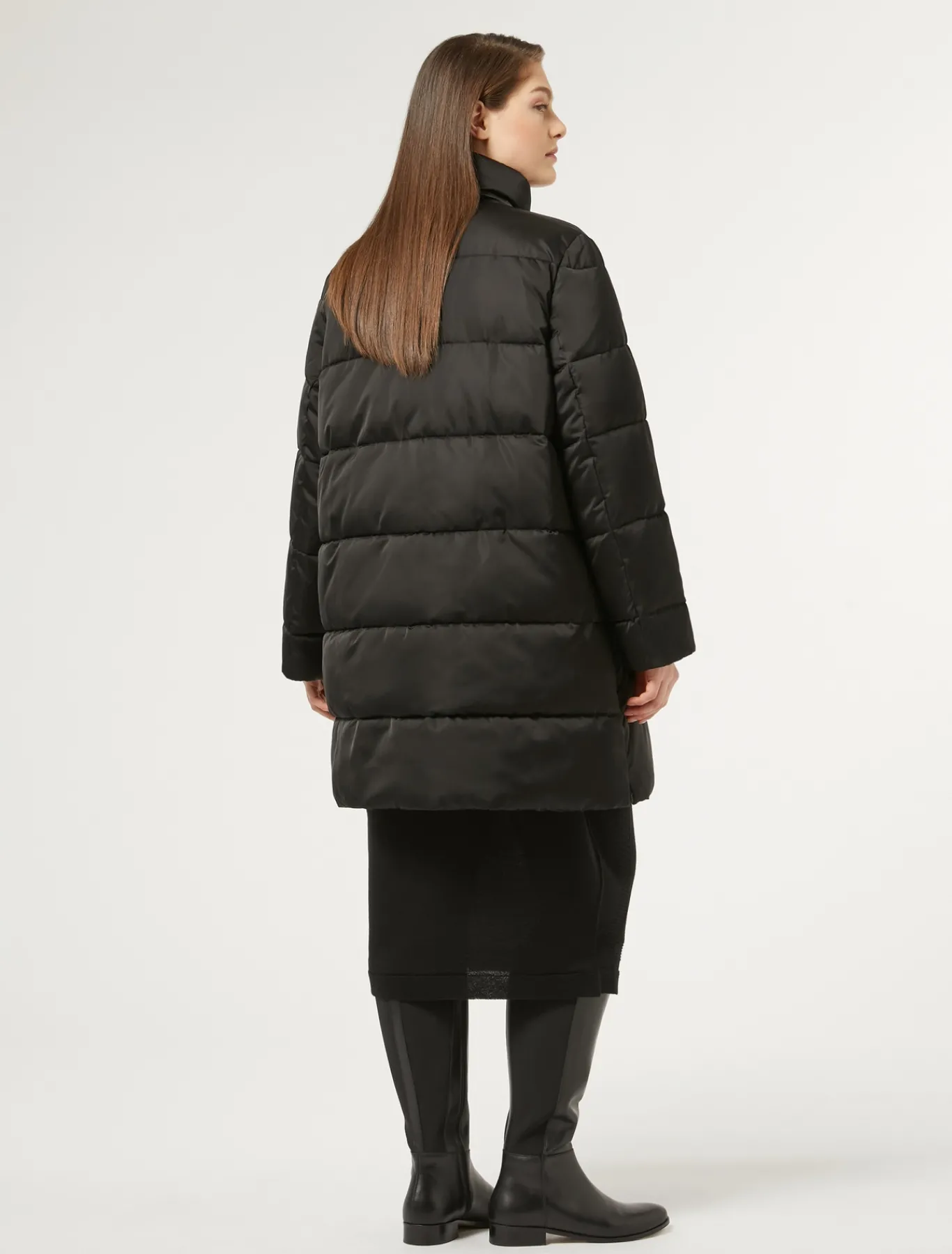 Marina Rinaldi Rembourré en satin imperméable NOIR Fashion