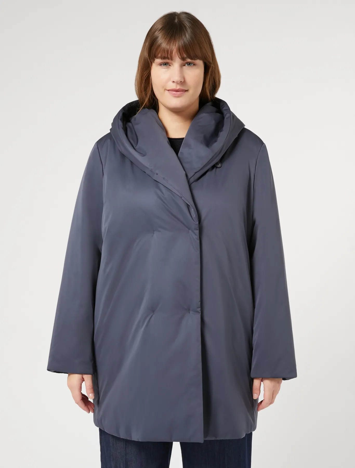 Marina Rinaldi Rembourrage en satin technique BLEUNUIT Clearance