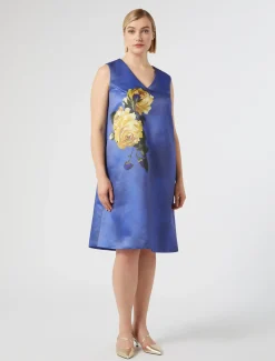 Marina Rinaldi Robe à imprimé en duchesse GRISBLEU Online