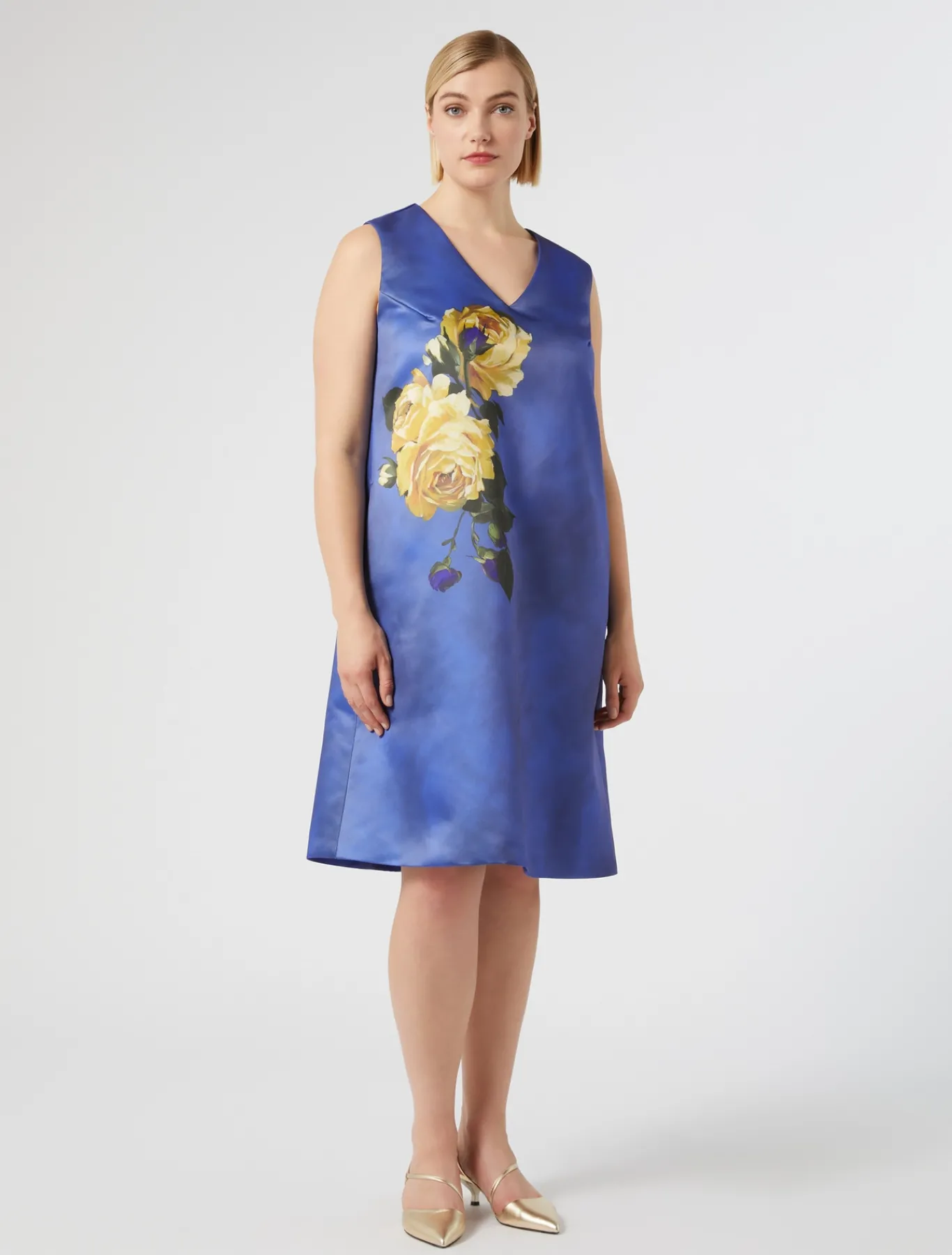 Marina Rinaldi Robe à imprimé en duchesse GRISBLEU Online