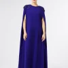 Marina Rinaldi Robe en cady avec broderie VIOLET Fashion