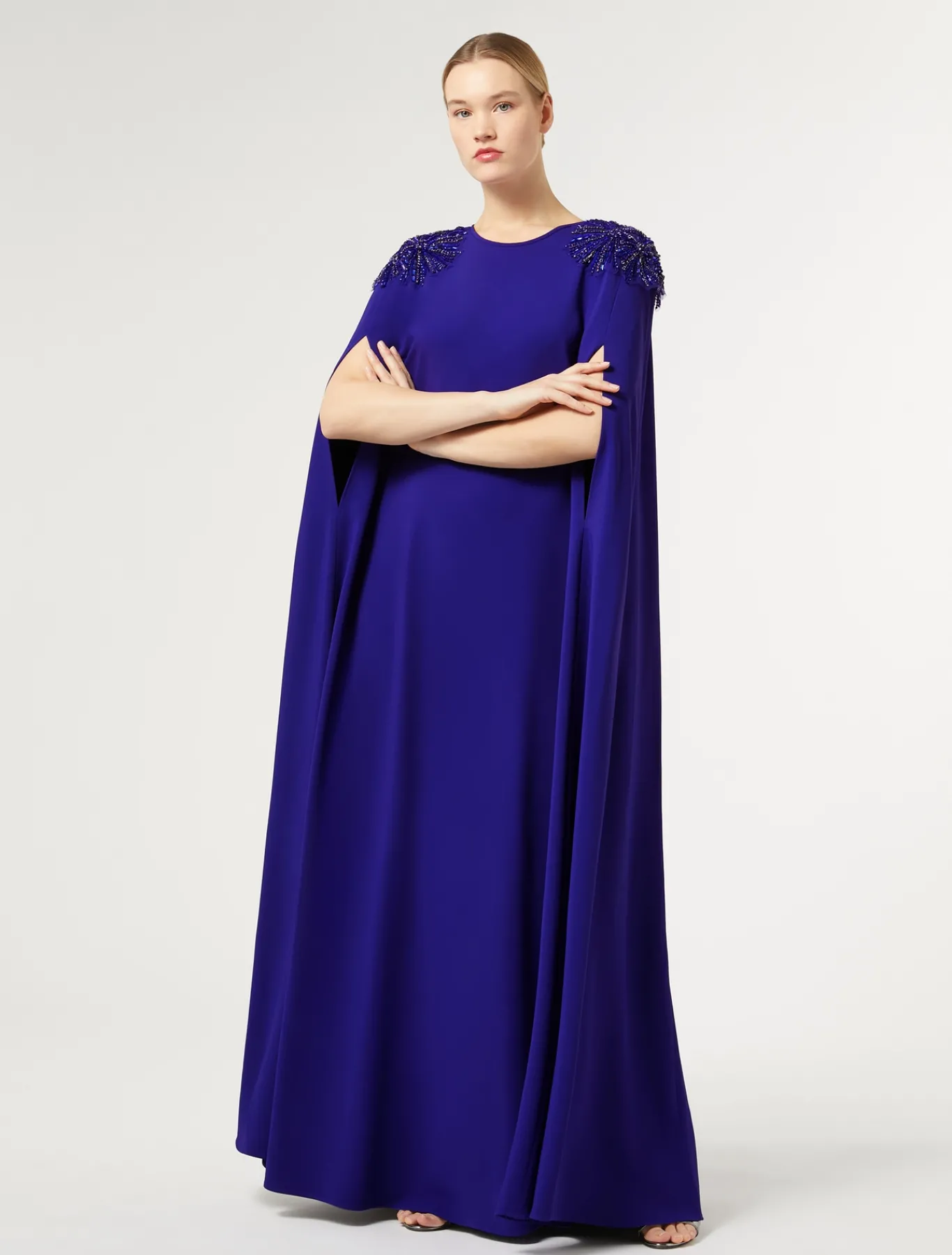 Marina Rinaldi Robe en cady avec broderie VIOLET Fashion