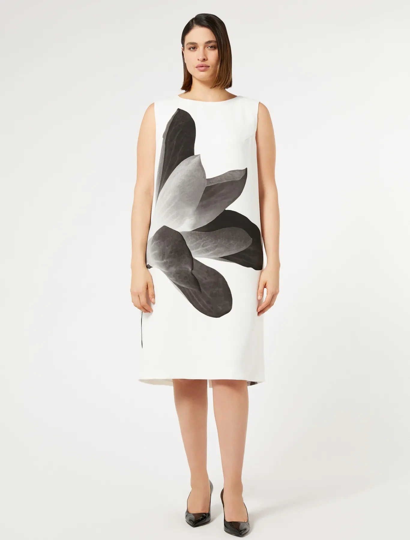 Marina Rinaldi Robe en cady imprimé BLANC Clearance