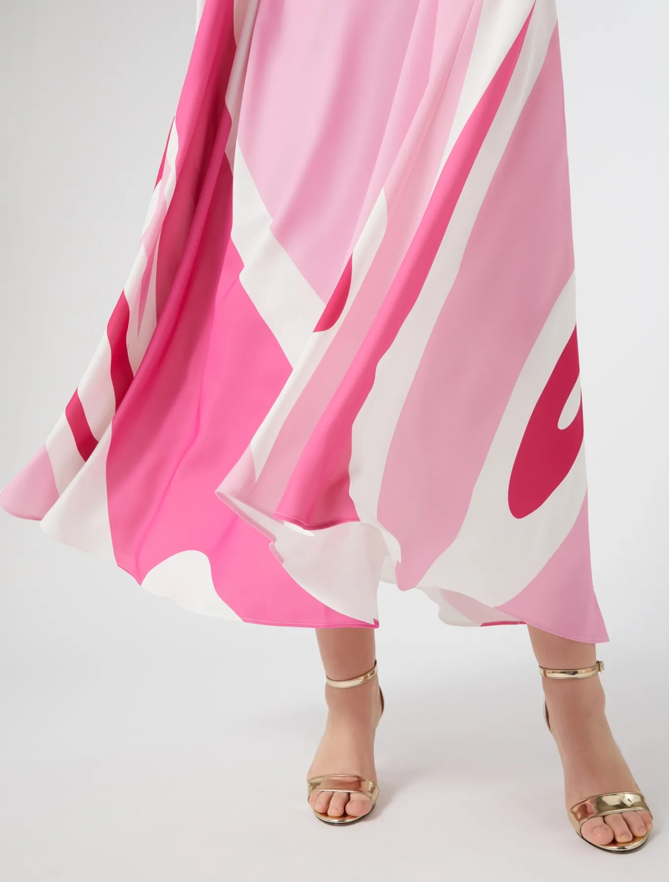 Marina Rinaldi Robe en cady imprimé BLANC Discount