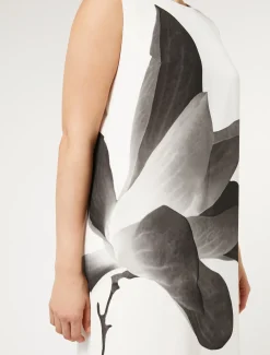 Marina Rinaldi Robe en cady imprimé BLANC Clearance