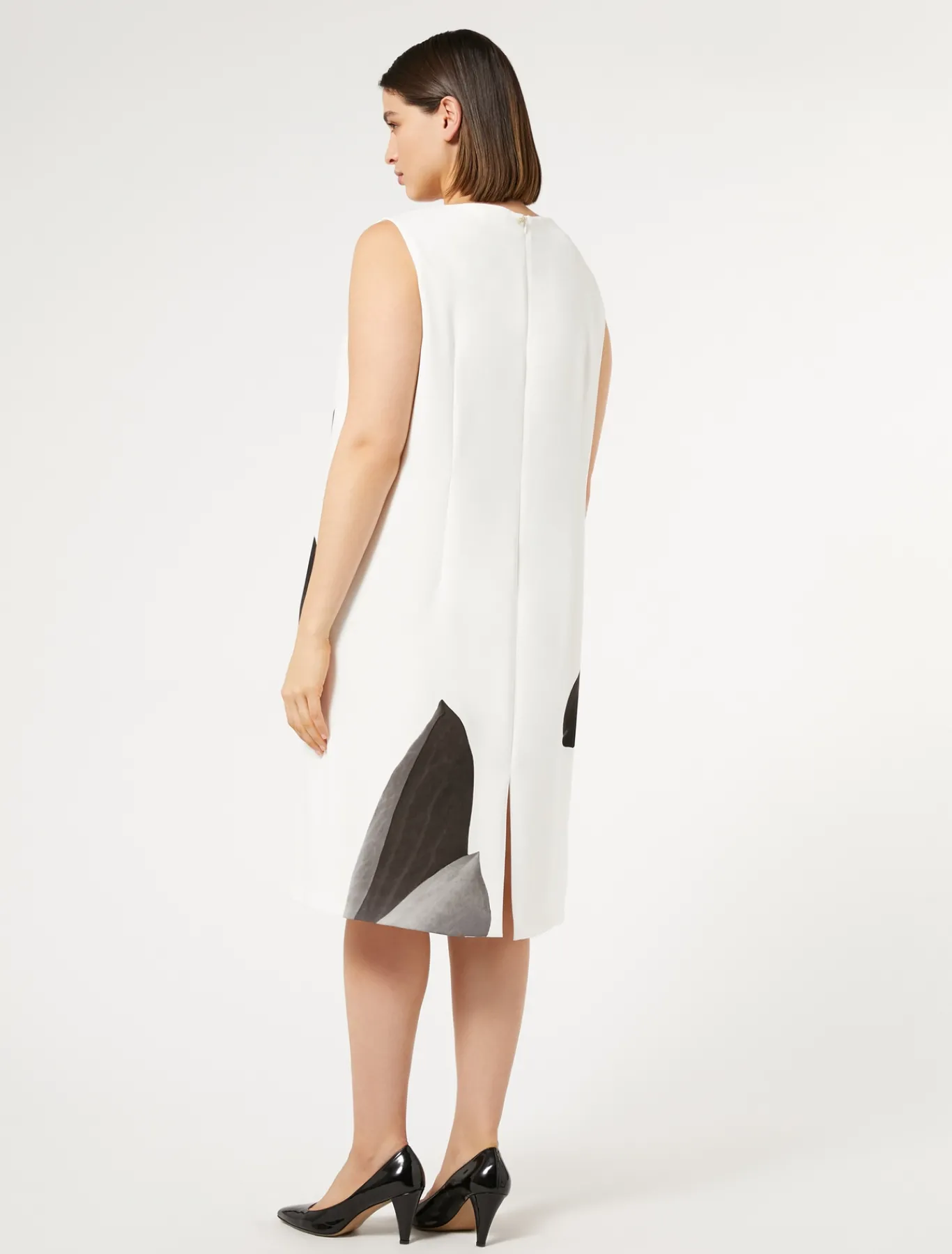 Marina Rinaldi Robe en cady imprimé BLANC Clearance
