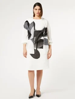 Marina Rinaldi Robe en cady imprimé BLANC Clearance
