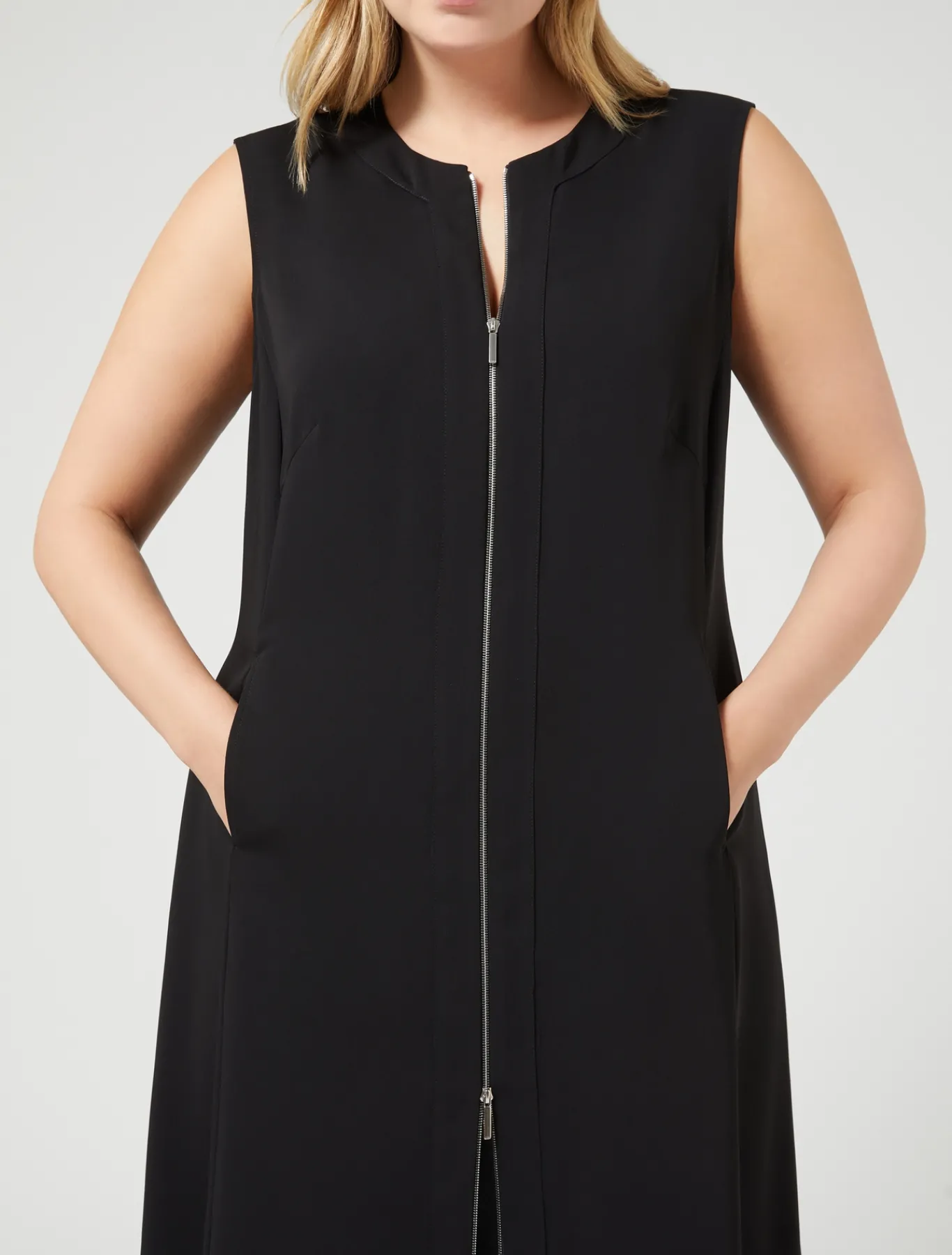 Marina Rinaldi Robe en cady léger NOIR Online