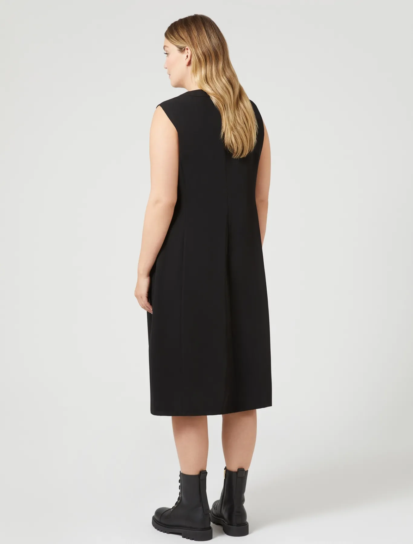 Marina Rinaldi Robe en cady léger NOIR Online