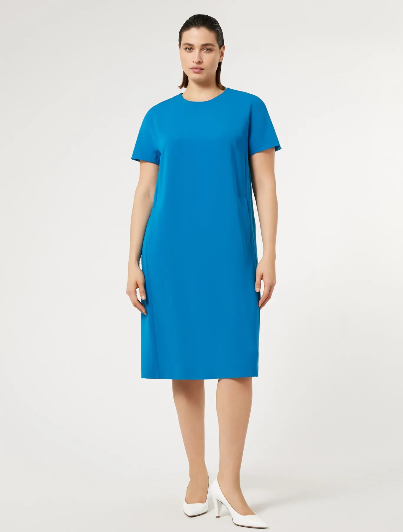 Marina Rinaldi Robe en cady triacétate TURQUOISE Sale