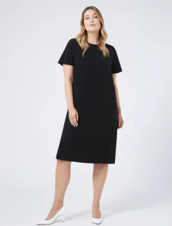 Marina Rinaldi Robe en cady triacétate NOIR Discount