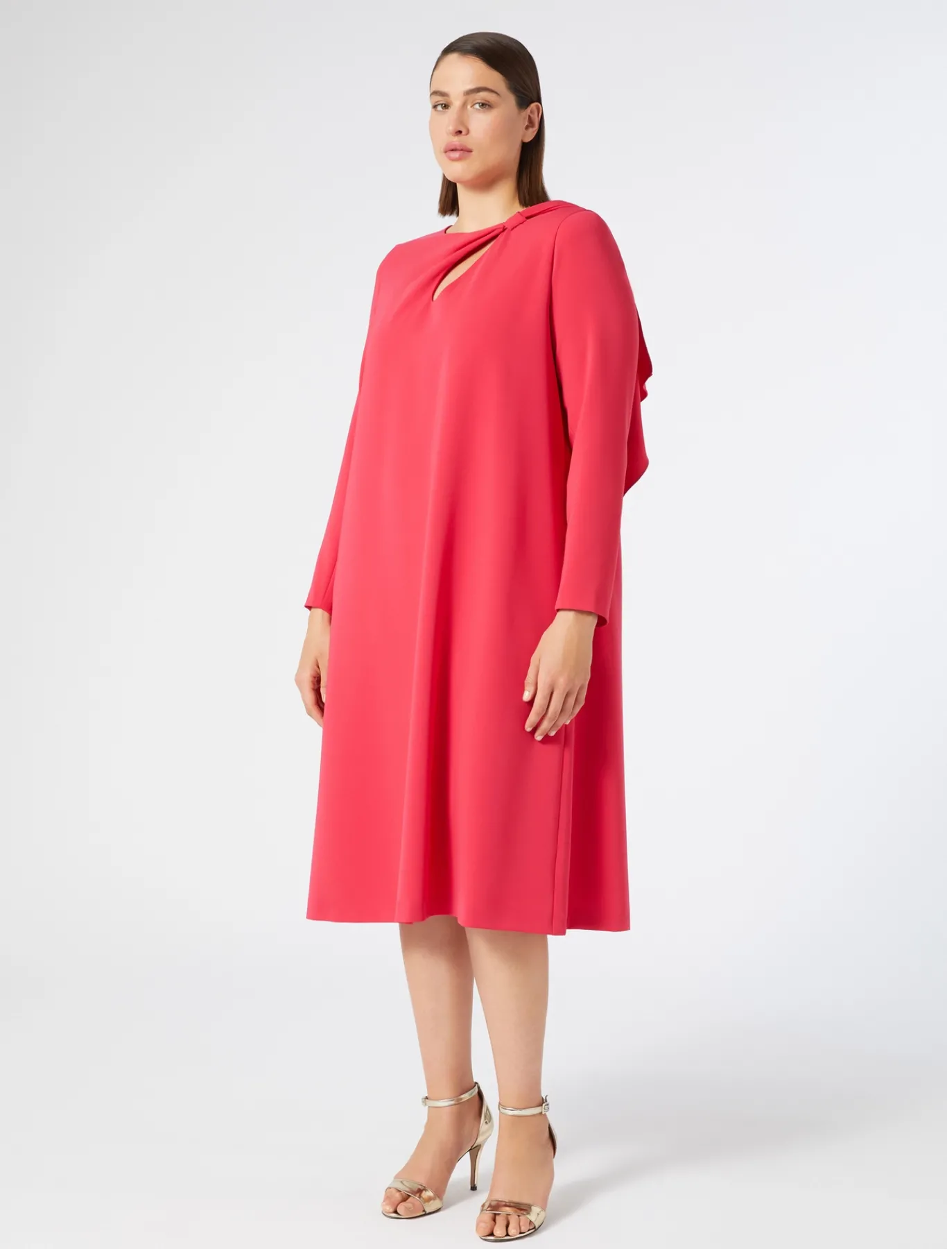 Marina Rinaldi Robe en cady triacétate FUCHSIA Fashion