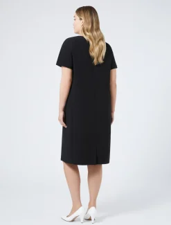 Marina Rinaldi Robe en cady triacétate NOIR Discount